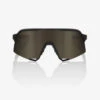 100% S3 Soft Tact Black Soft Gold Mirror Lens Sunglasses