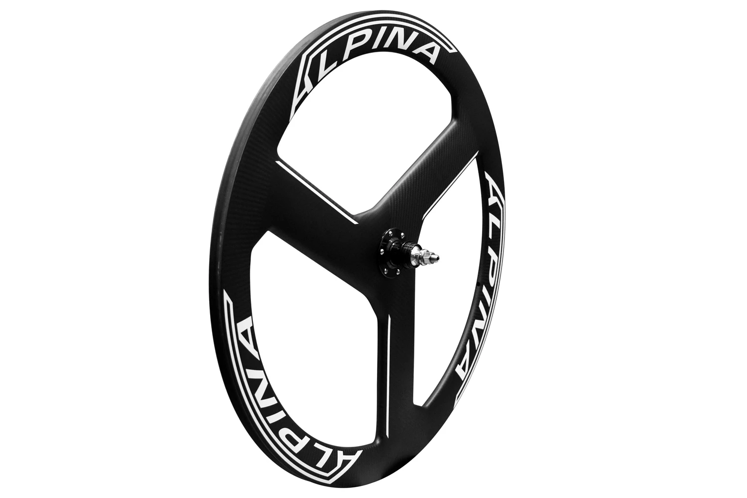 Alpina 3 Spoke Full Carbon Tubular Track Rear Wheel (White) 4 Alpina 3 Spoke Full Carbon Tubular Track Rear Wheel (White) - Image 4