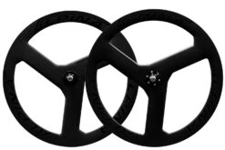 Alpina 3 Spoke Full Carbon Tubular Track Wheelset (Stealth) Pair